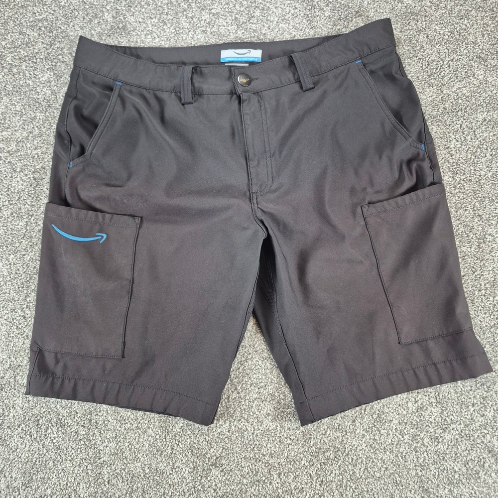 Amazon Luly Yang Cargo Shorts‎ Men Large (34-36) Black Delivery Driver
